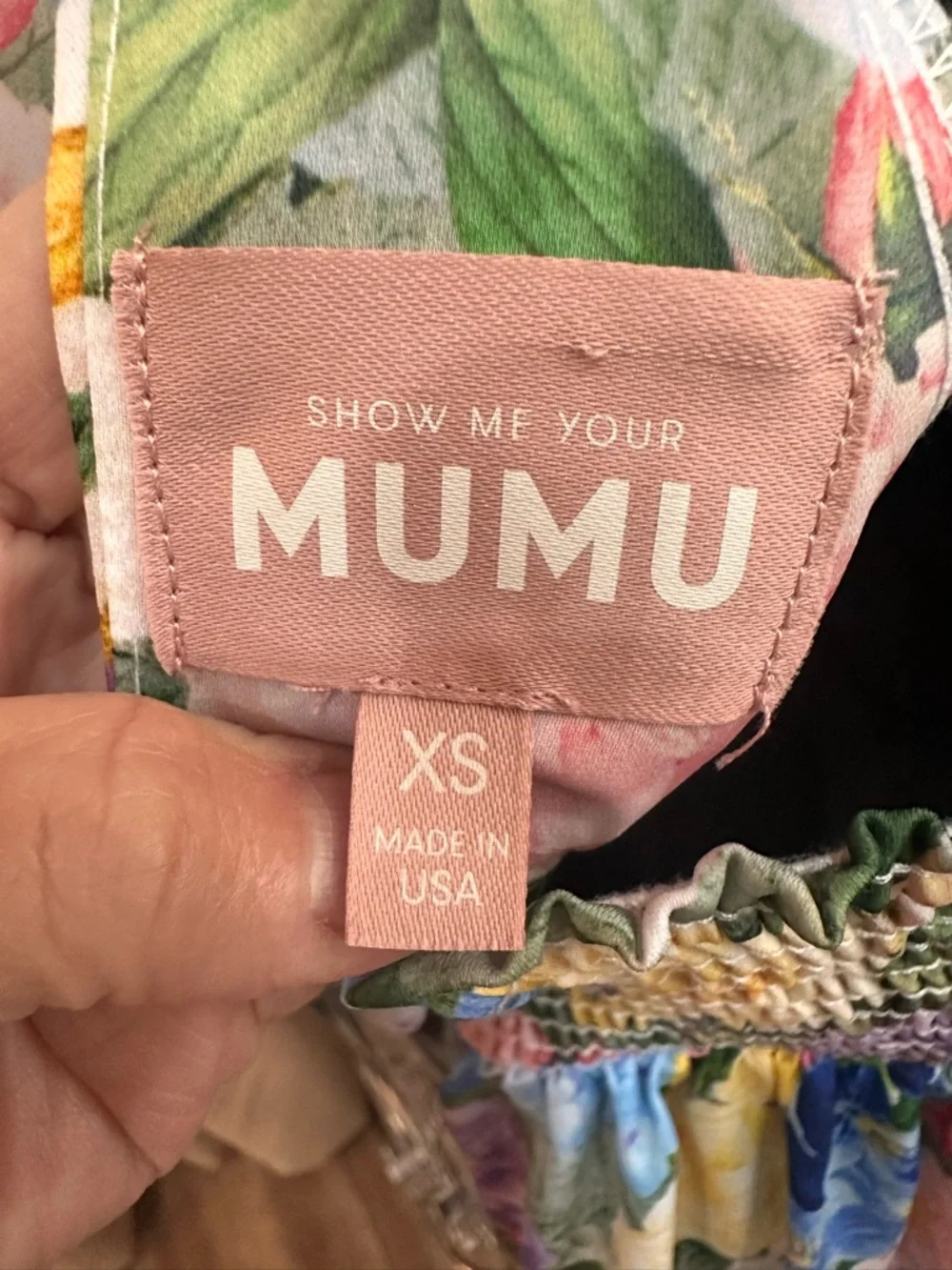 Show Me Your Mumu Pink Label Floral Mini Dress like new size XS - Picture 5 of 5